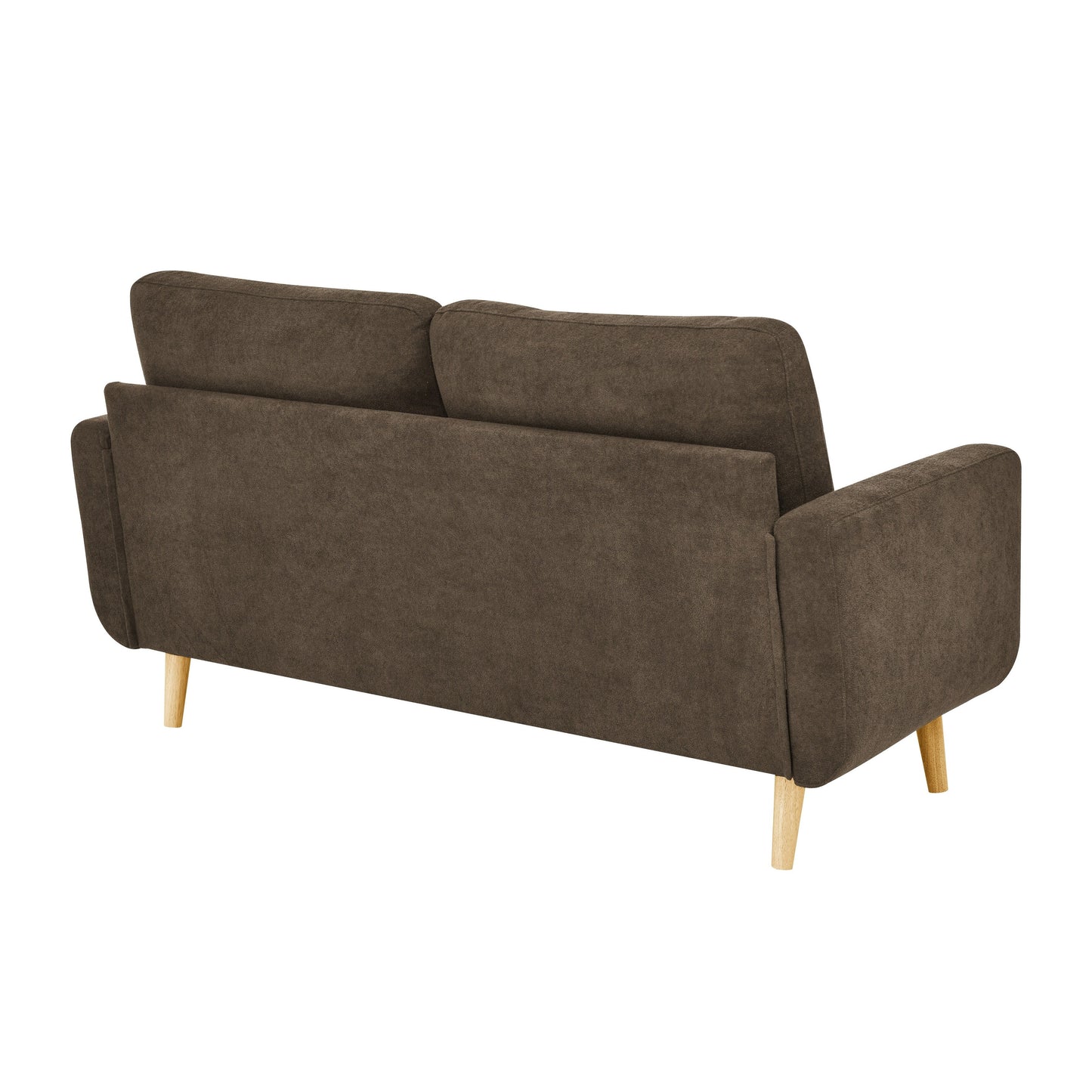67.7 Wide Mid-Century Modern Upholstered Tufted Loveseat Sofa With Wooden Legs