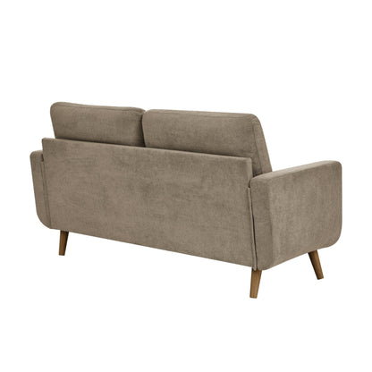67.7 Wide Mid-Century Modern Upholstered Tufted Loveseat Sofa With Wooden Legs
