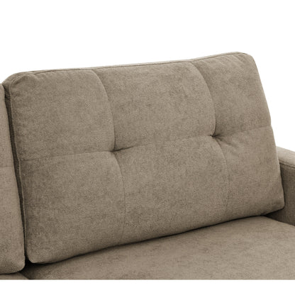 67.7 Wide Mid-Century Modern Upholstered Tufted Loveseat Sofa With Wooden Legs