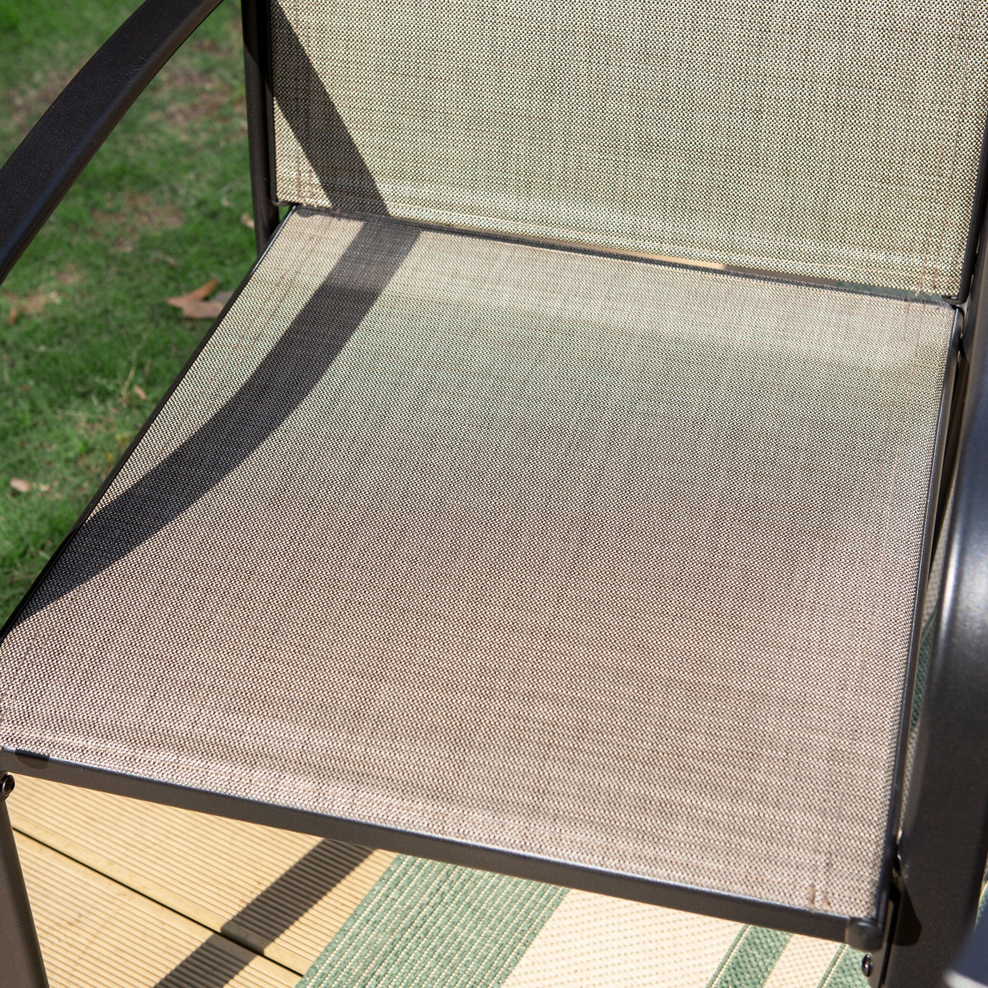 MAISON ARTS 7/9-Piece Patio Dining Set with Metal Rectangle Expandable Table and 6/8 Textilene Dining Chairs