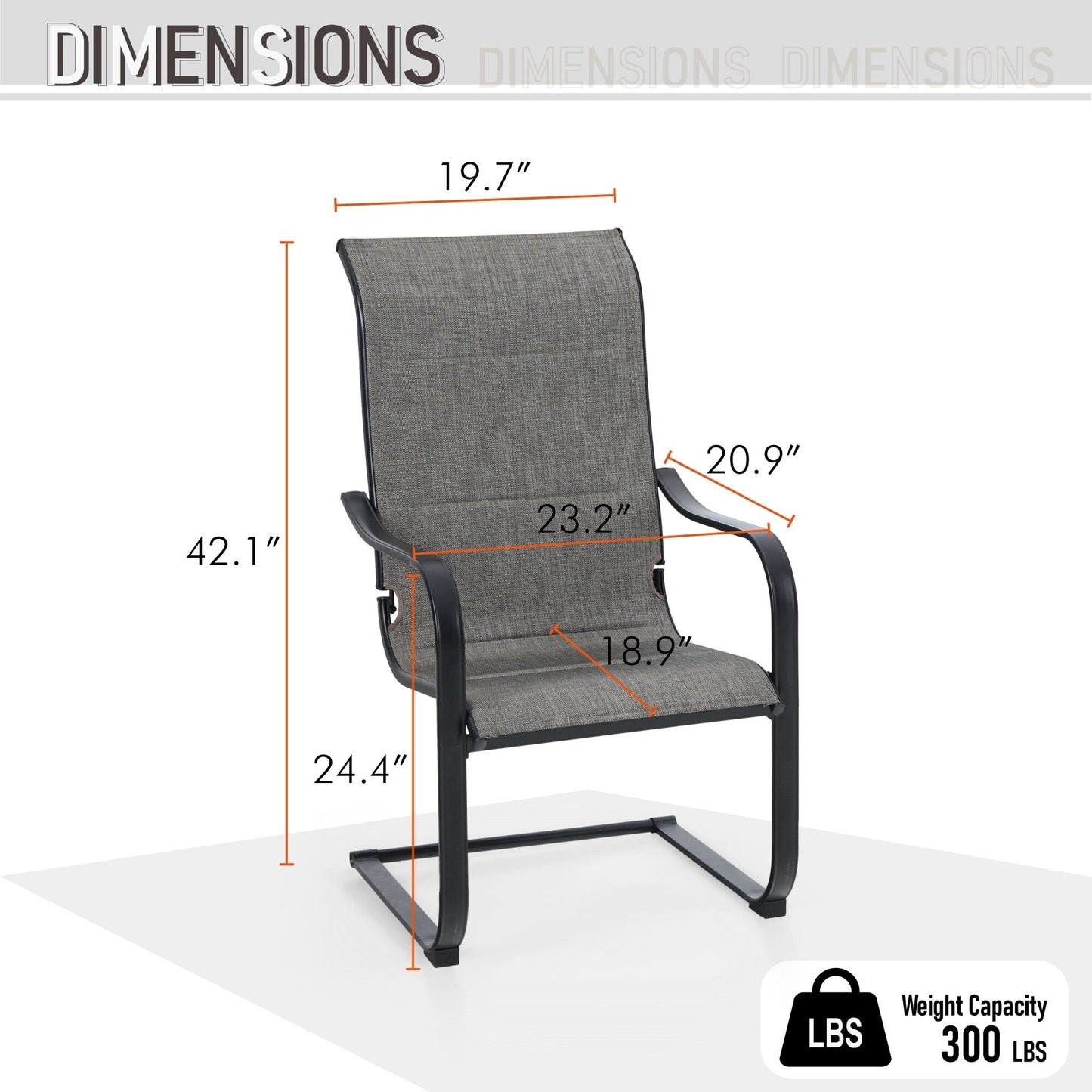 7/9-piece Patio Dining Set, Expendable Rectangular Outdoor Dining Table with C Spring Rocking Chairs