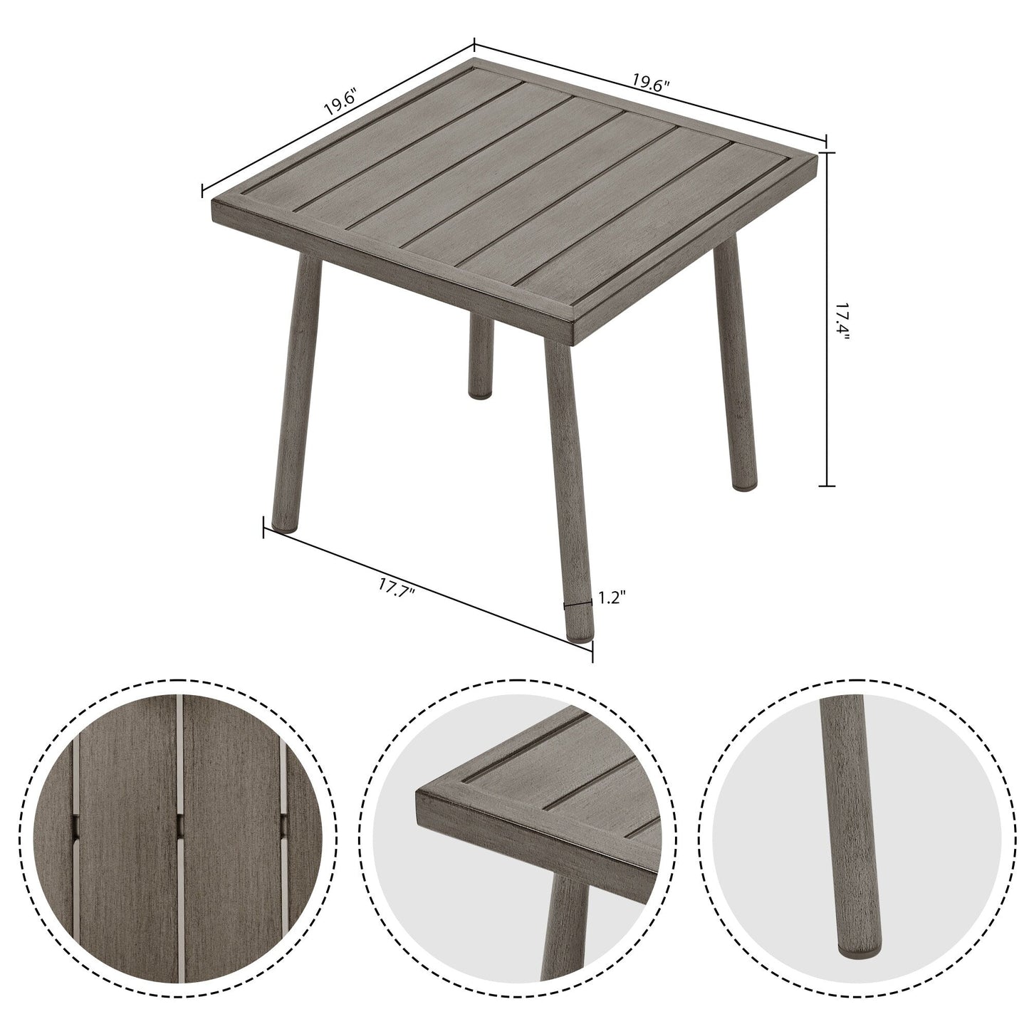 7-Piece Aluminum Patio Conversation Set, 3-Seat Outdoor Couch and Loveseat with Ottomans and Coffee Table