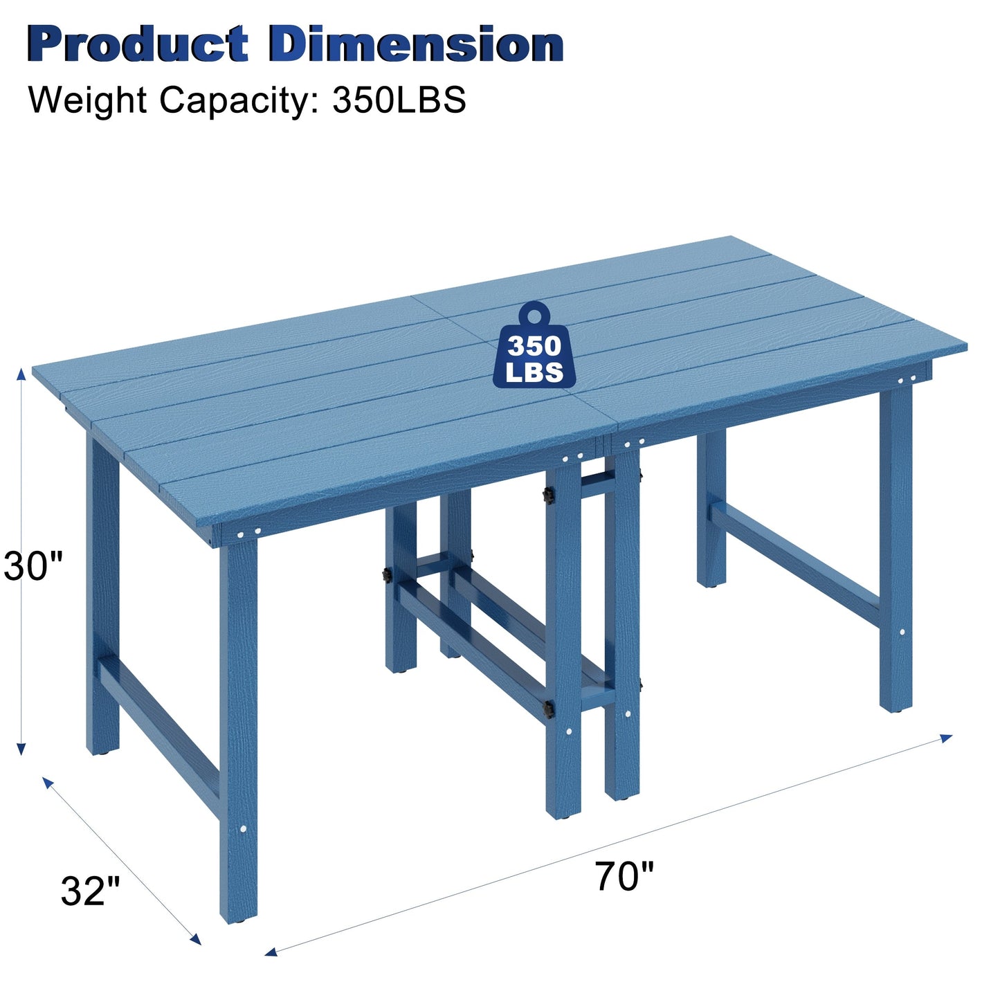 7-Piece HDPE Outdoor Dining Table Sets