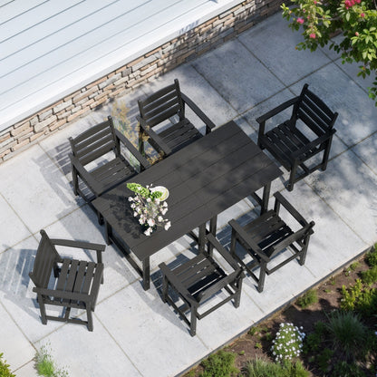7-Piece HDPE Outdoor Dining Table Sets