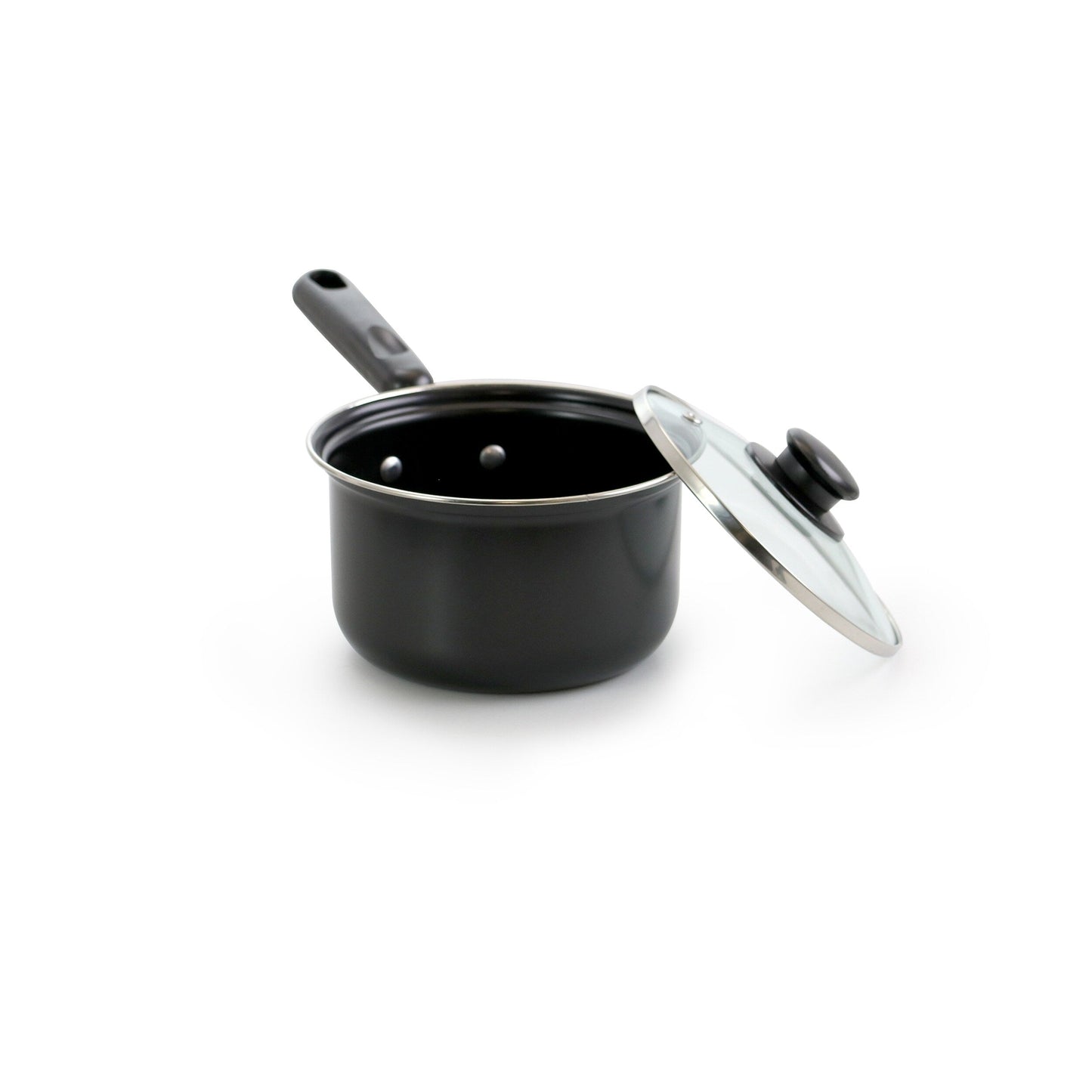 7 Piece Stainless Steel Non-Stick Cookware Set with Glass Lids