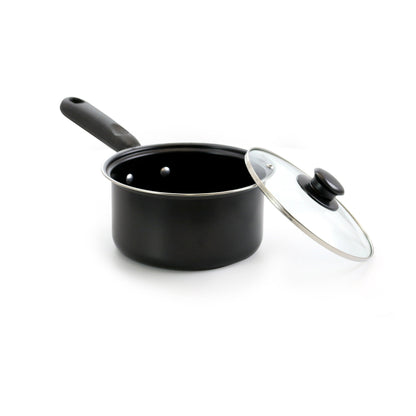 7 Piece Stainless Steel Non-Stick Cookware Set with Glass Lids