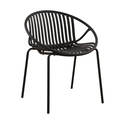 7 Pieces Outdoor Modern Dining Set with Stackable Chair, White