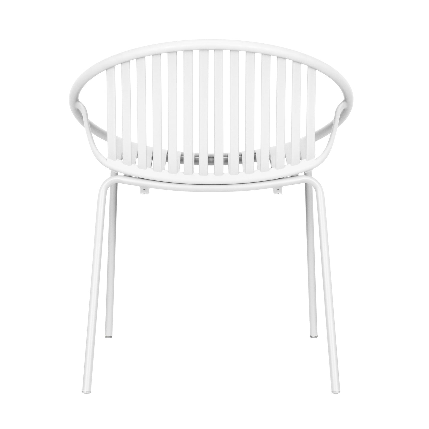 7 Pieces Outdoor Modern Dining Set with Stackable Chair, White