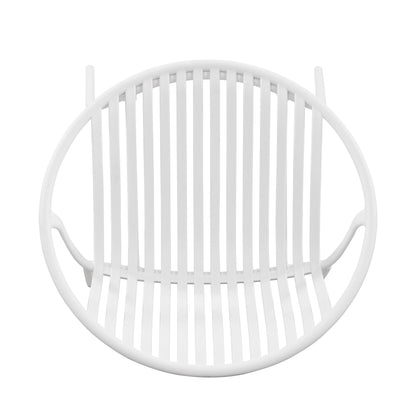 7 Pieces Outdoor Modern Dining Set with Stackable Chair, White