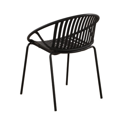 7 Pieces Outdoor Modern Dining Set with Stackable Chair, White