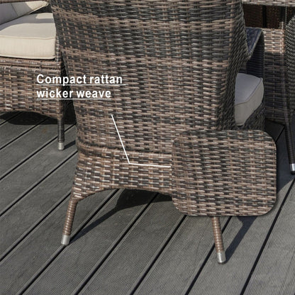 7-piece Outdoor Dining Set Round Table with Chairs