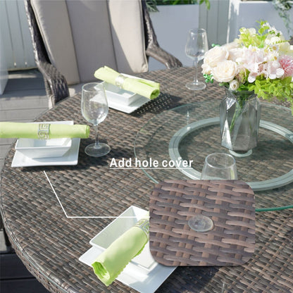 7-piece Outdoor Dining Set Round Table with Chairs
