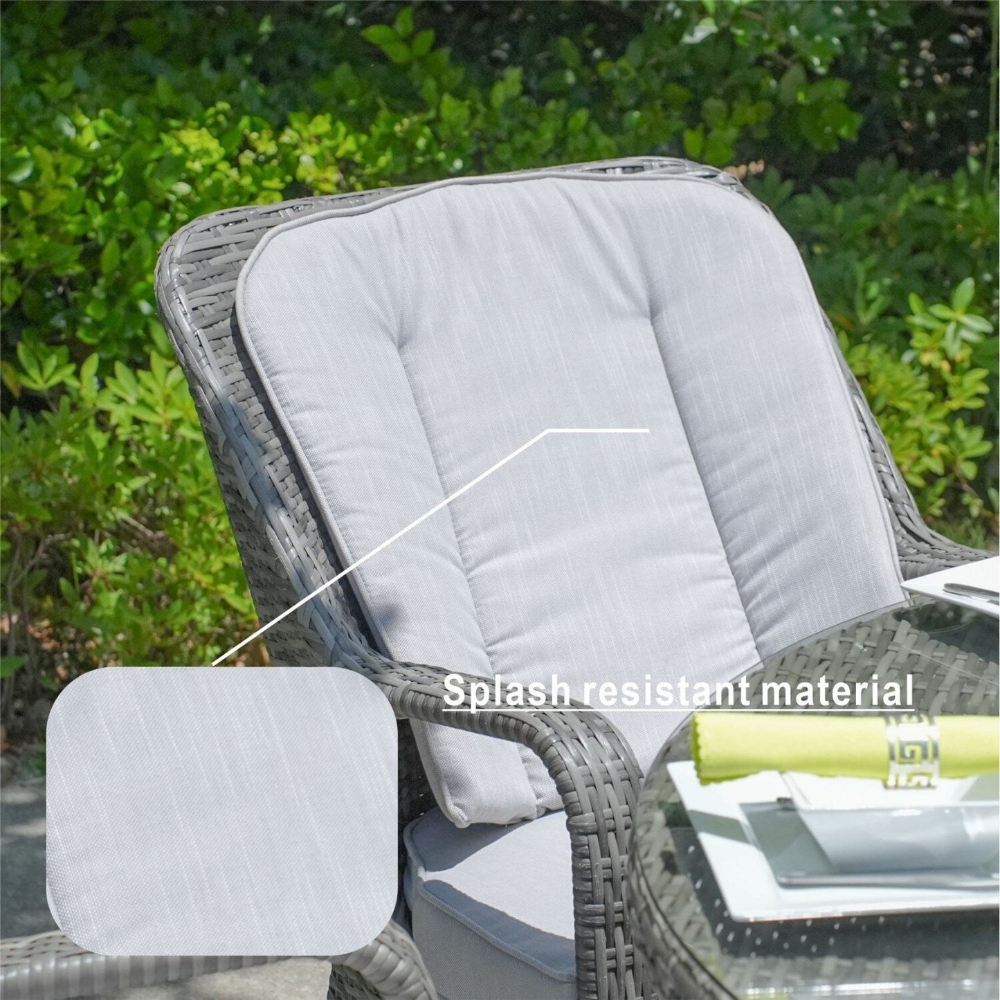 7-piece Outdoor Dining Set Round Table with Chairs