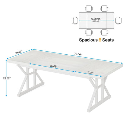 70.8-Inch Executive Desk, Large Computer Office Desk Workstation