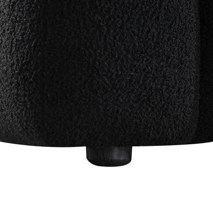 84.3 Luxurious Large Boucle Sofa 3 Seater Marshmallow Upholstered Sofa with 2pc Square Accent Pillows and Square Arm