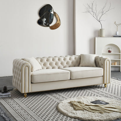 86'' W Luxury Modern Tufted Sofa with 2pcs of toss pillows for Living Room ,Bedroom