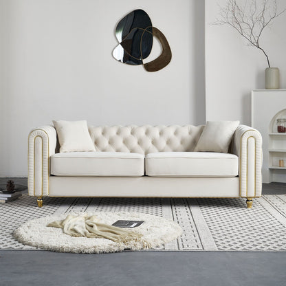 86'' W Luxury Modern Tufted Sofa with 2pcs of toss pillows for Living Room ,Bedroom