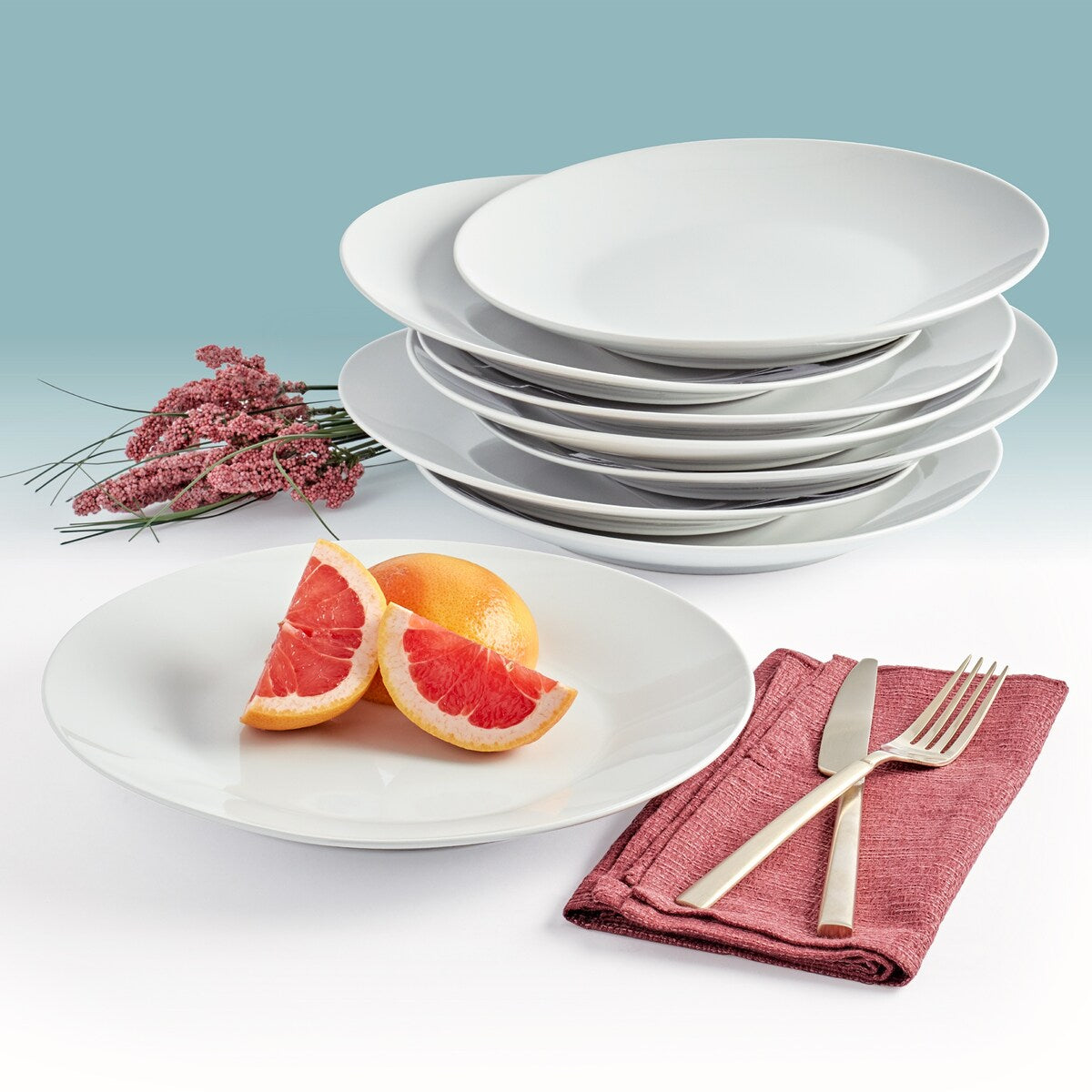 Tabletops Gallery 8pc - 10.5 Round Dinner Plates Value Pack