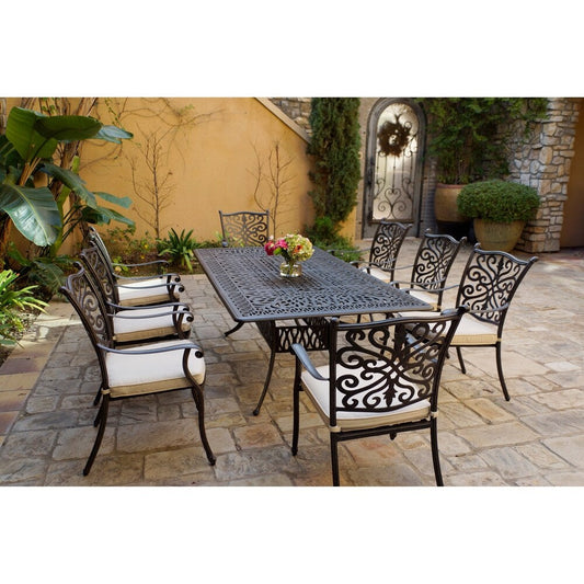9-Piece Patio Dining Set with Cushions and 44 X 84'' Rectangular Dining Table