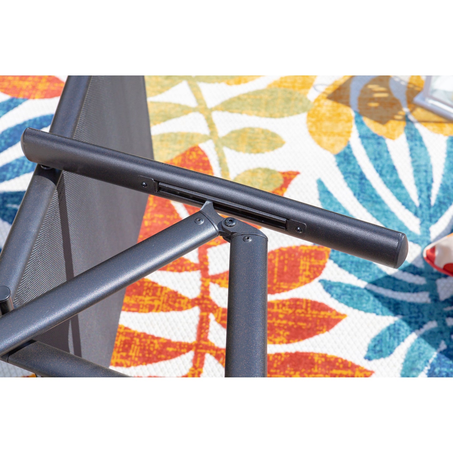 9-Piece Patio Dining Set, Metal Table and Foldable Sling Dining Chairs with 7 Levels Adjustable