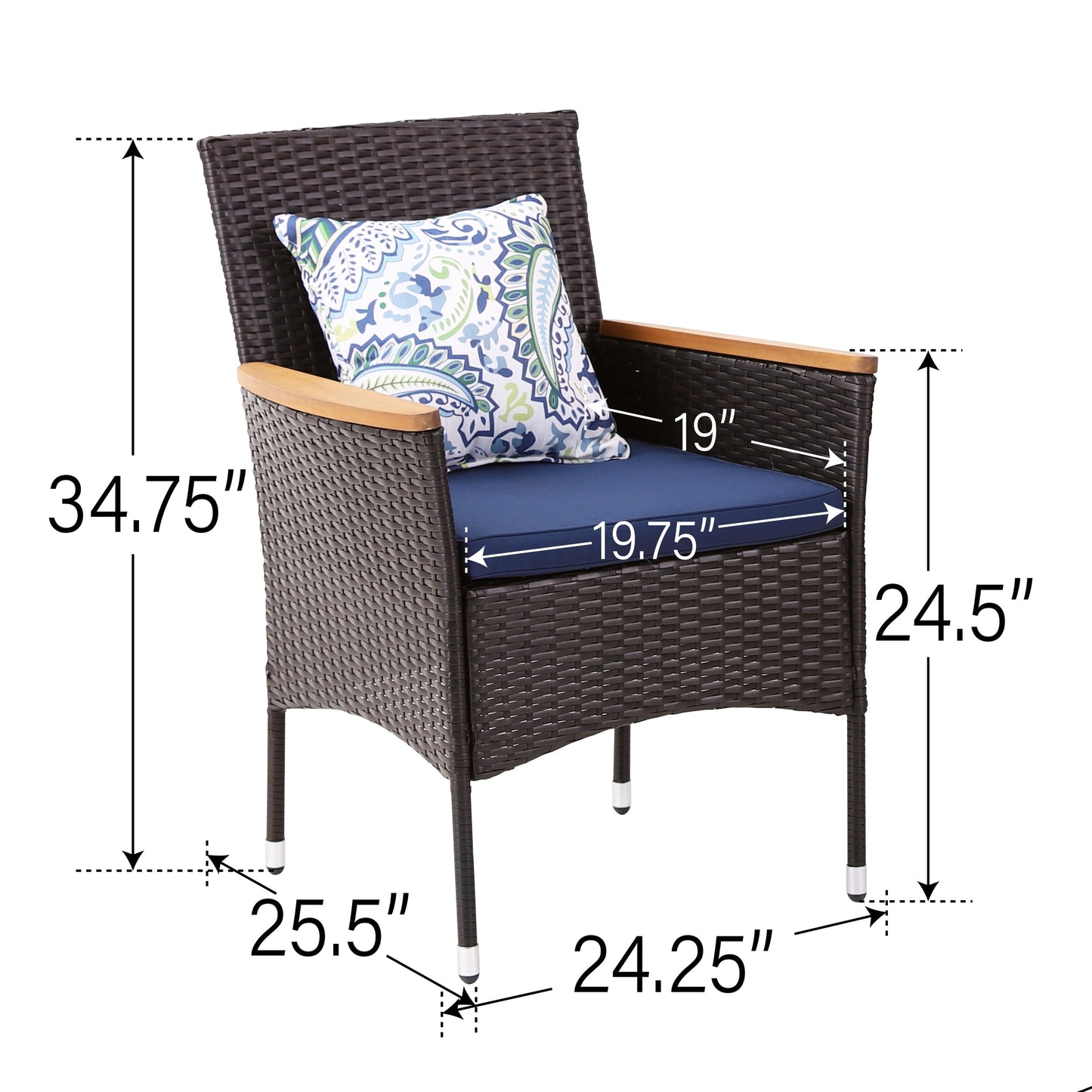 9 Pieces Patio Dining Set Outdoor Rattan Wicker Dining Furniture Set with Umbrella Hole