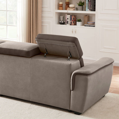 96 Wide Sleeper Sofa Chaise Reversible with Pull-Out Bed