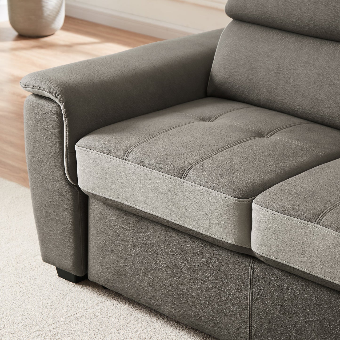 96 Wide Sleeper Sofa Chaise Reversible with Pull-Out Bed