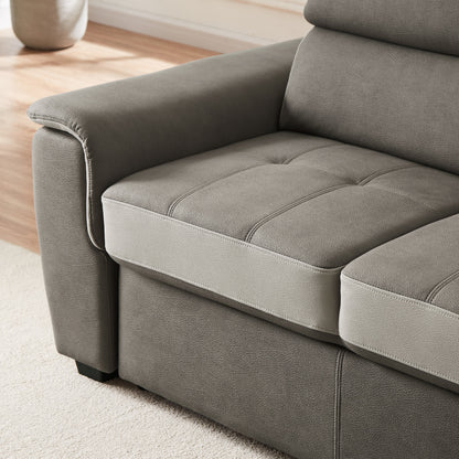 96 Wide Sleeper Sofa Chaise Reversible with Pull-Out Bed