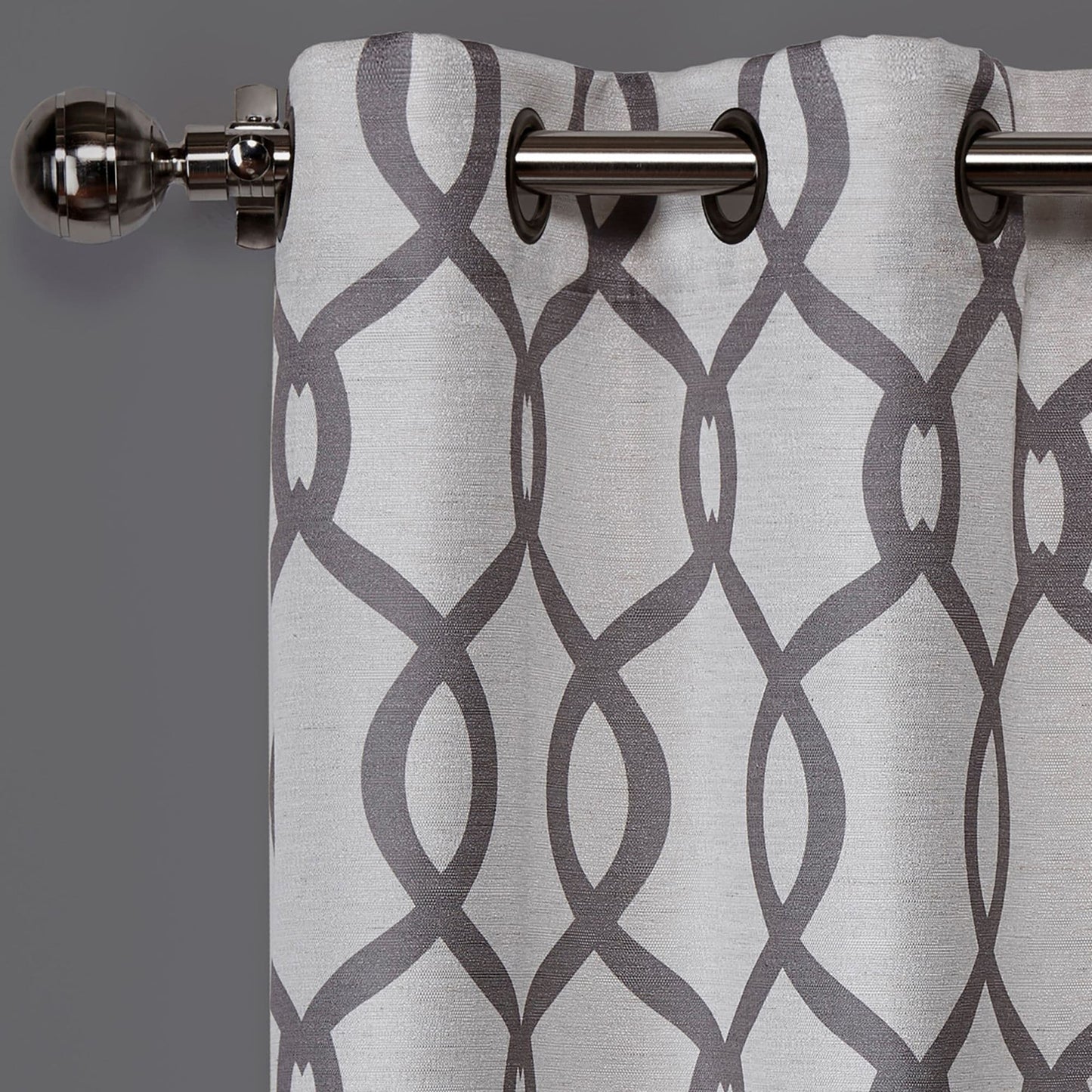 ATI Home Kochi Light Filtering Linen Blend Grommet Top Curtain Panel Pair