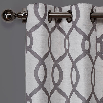 ATI Home Kochi Light Filtering Linen Blend Grommet Top Curtain Panel Pair