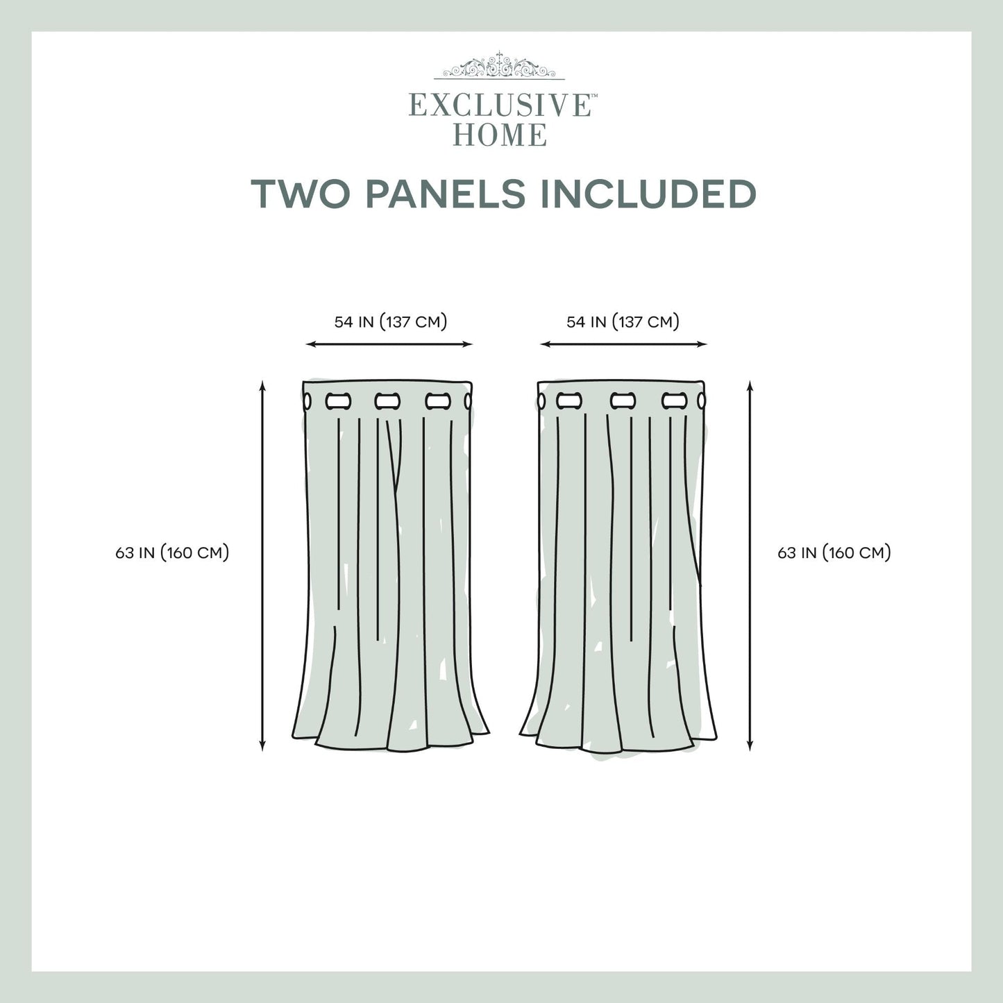 ATI Home Kochi Light Filtering Linen Blend Grommet Top Curtain Panel Pair