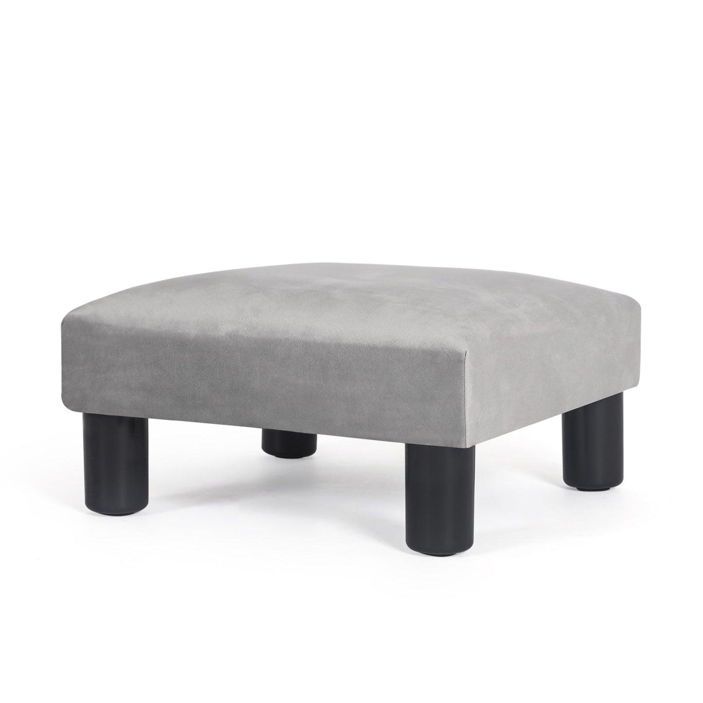 Adeco Ottoman Upholstered Fabric Footrest Pet Steps Dog Stair Stool