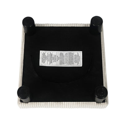 Adeco Ottoman Upholstered Fabric Footrest Pet Steps Dog Stair Stool