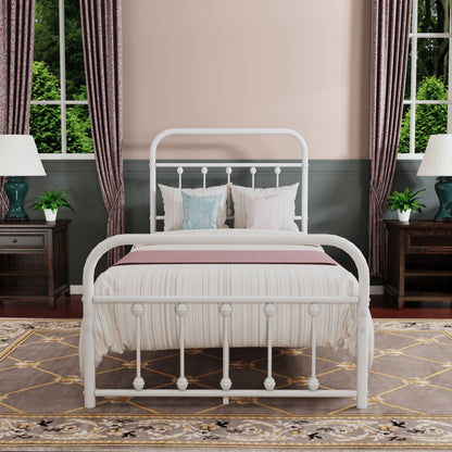 Alazyhome Simple Vintage Metal Platform Bed Frame, Easy-Assembly