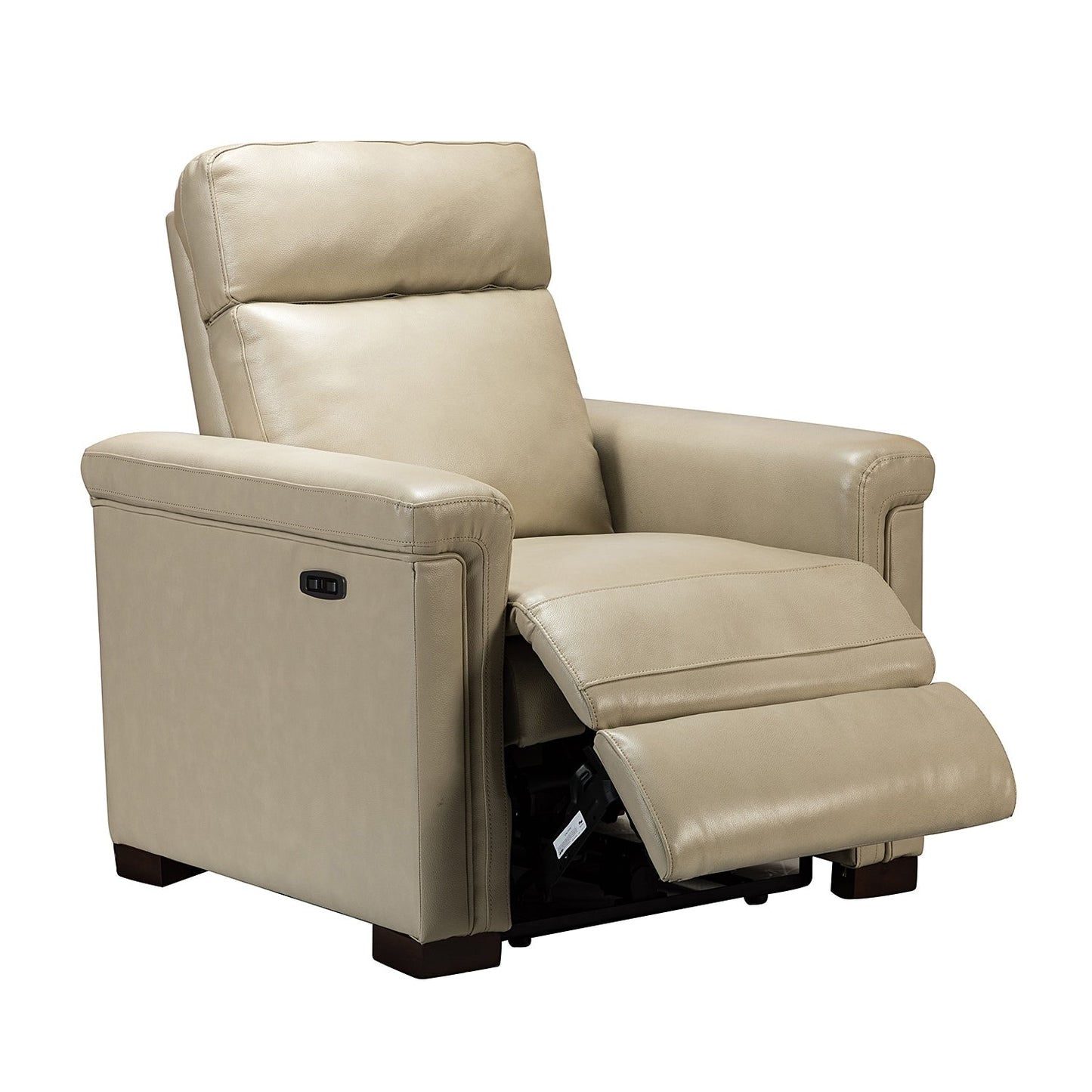 Alicia 34.65 Wide Contemporary Classic Genuine Leather Power Recliner With USB Port (Set of 2)