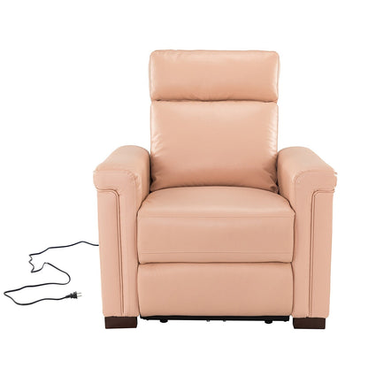 Alicia 34.65 Wide Contemporary Classic Genuine Leather Power Recliner With USB Port (Set of 2)