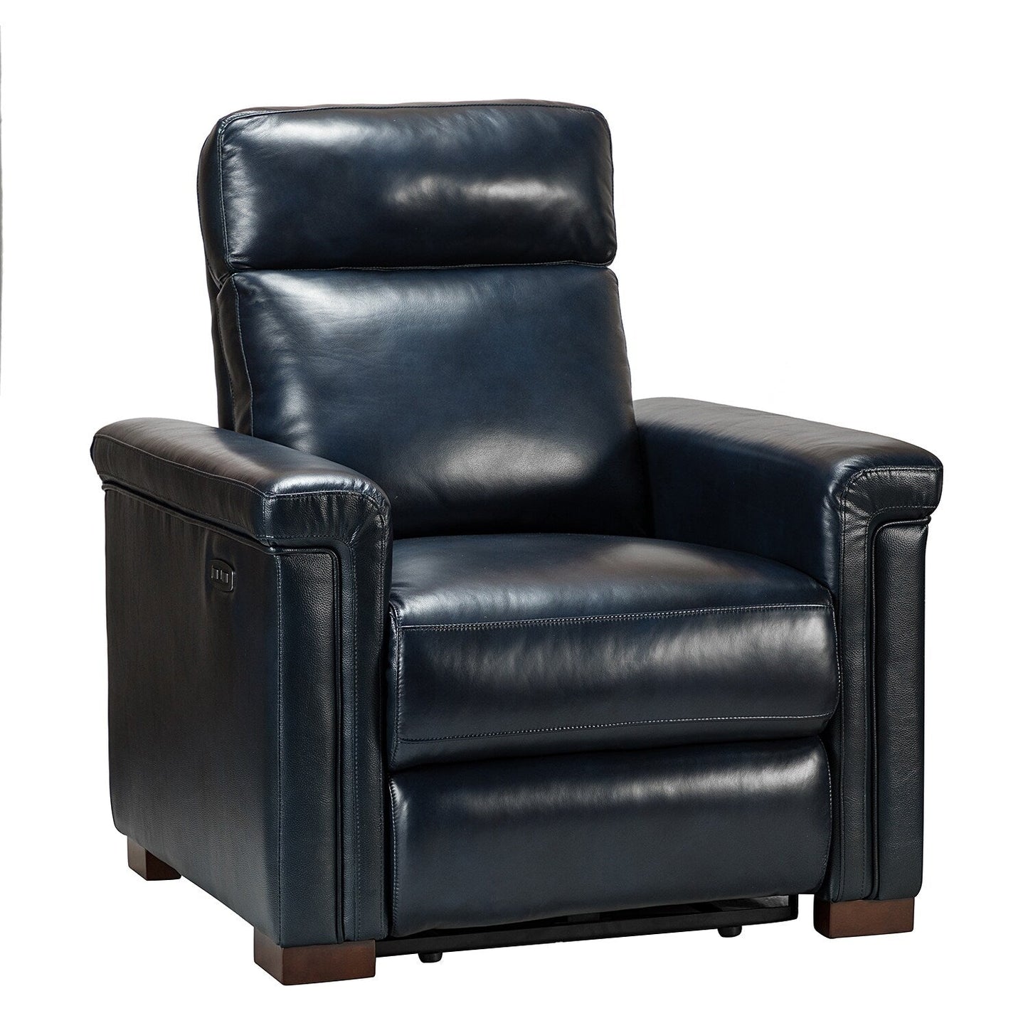 Alicia 34.65 Wide Contemporary Classic Genuine Leather Power Recliner With USB Port (Set of 2)