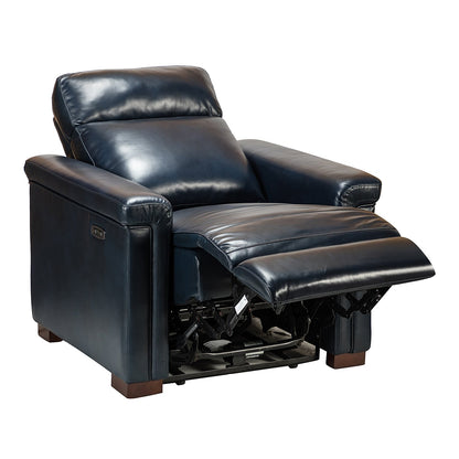 Alicia 34.65 Wide Contemporary Classic Genuine Leather Power Recliner With USB Port (Set of 2)