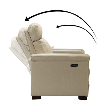 Alicia 34.65 Wide Contemporary Classic Genuine Leather Power Recliner With USB Port (Set of 2)