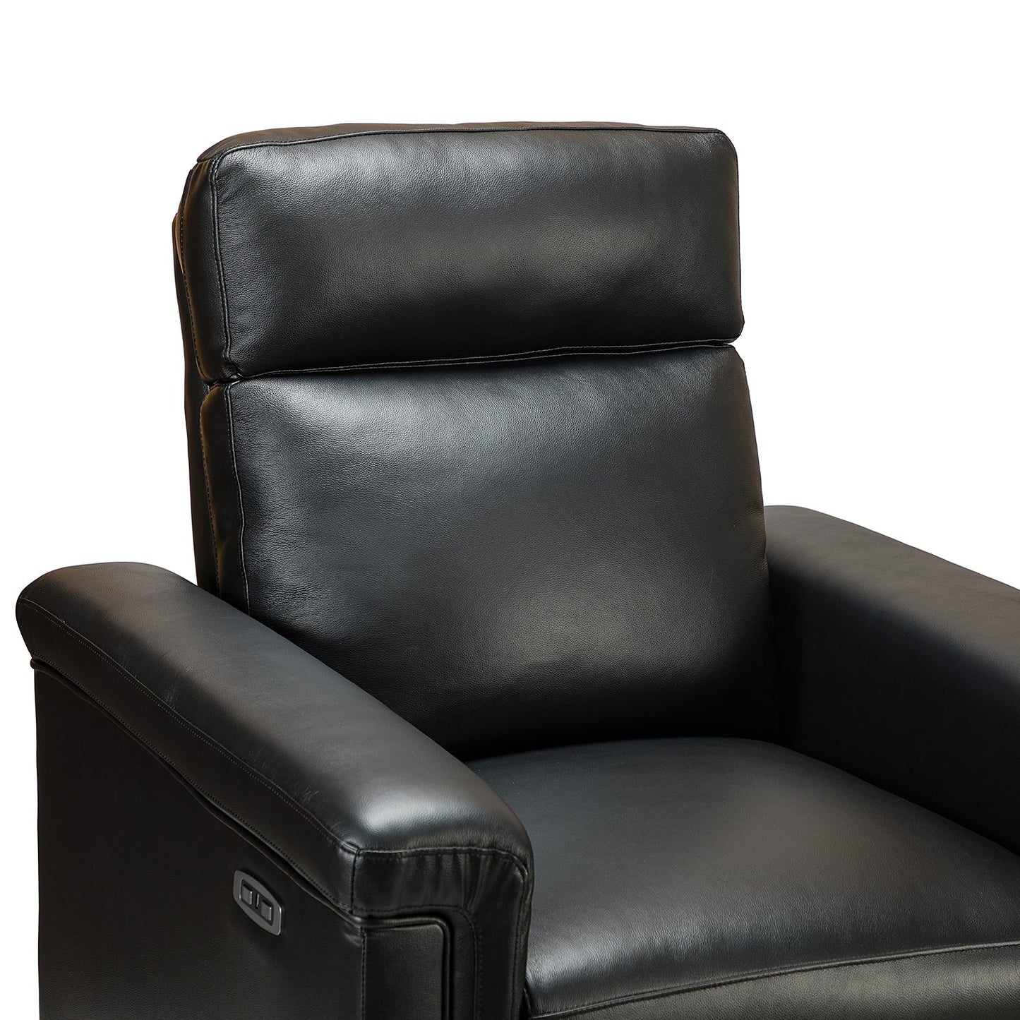 Alicia 34.65 Wide Contemporary Classic Genuine Leather Power Recliner With USB Port (Set of 2)