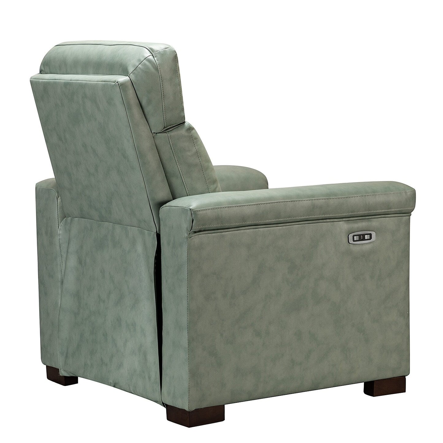 Alicia 34.65 Wide Contemporary Classic Genuine Leather Power Recliner With USB Port (Set of 2)