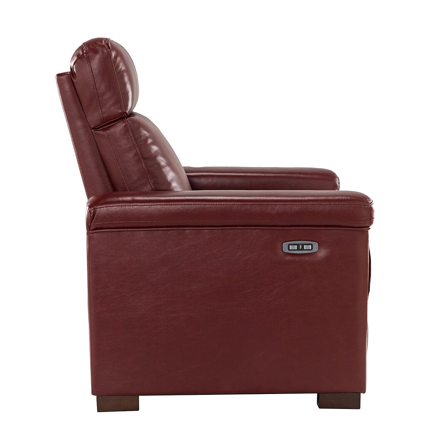 Alicia 34.65 Wide Contemporary Classic Genuine Leather Power Recliner With USB Port (Set of 2)