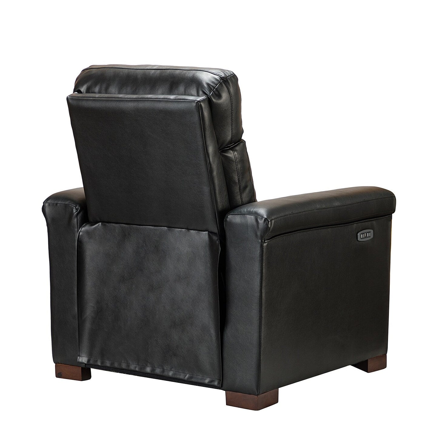 Alicia 34.65 Wide Contemporary Classic Genuine Leather Power Recliner With USB Port (Set of 2)