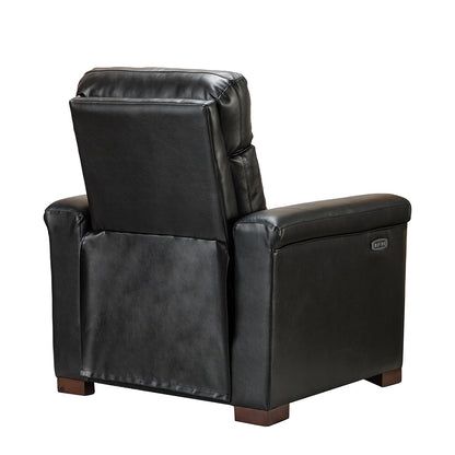Alicia 34.65 Wide Contemporary Classic Genuine Leather Power Recliner With USB Port (Set of 2)