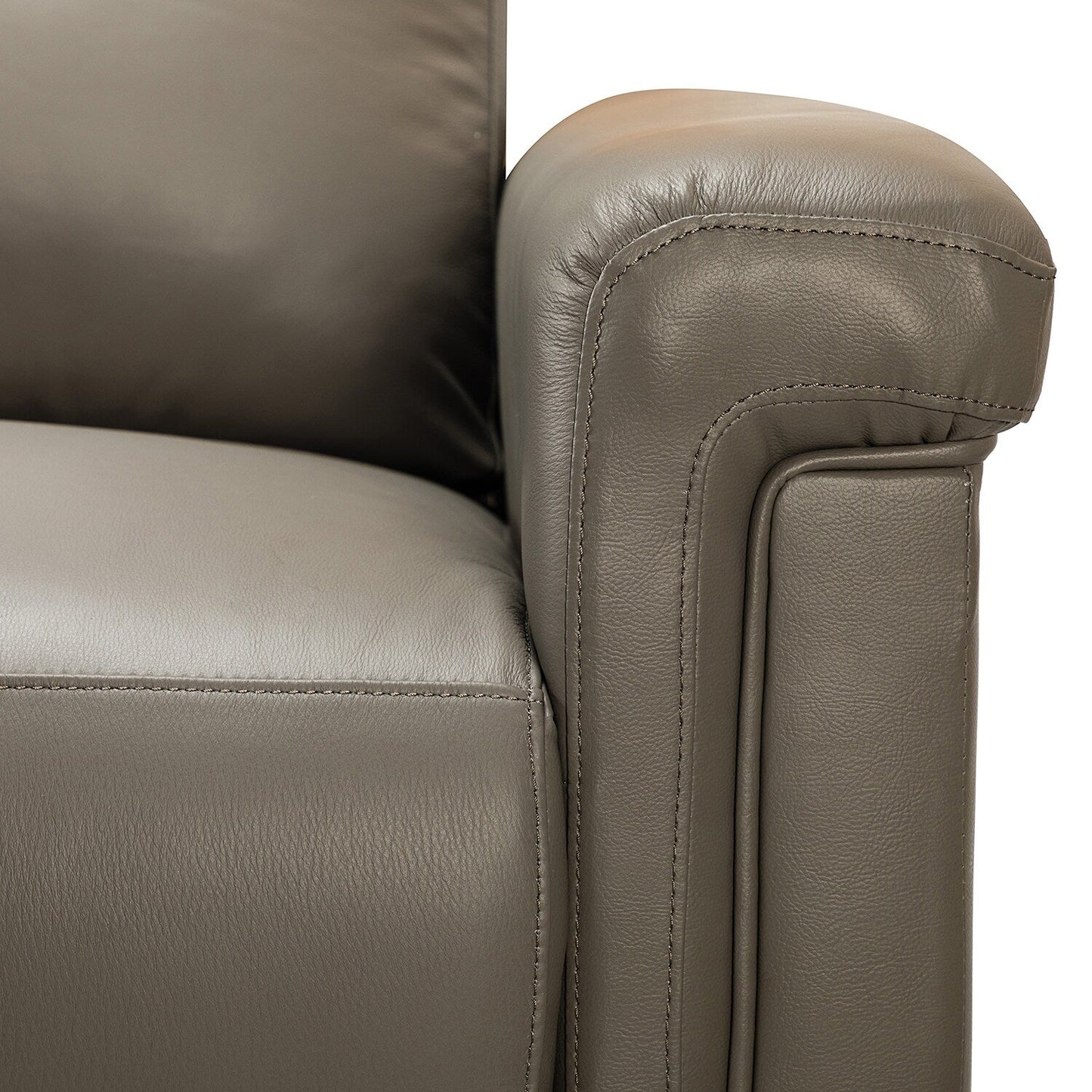 Alicia 34.65 Wide Contemporary Classic Genuine Leather Power Recliner With USB Port (Set of 2)