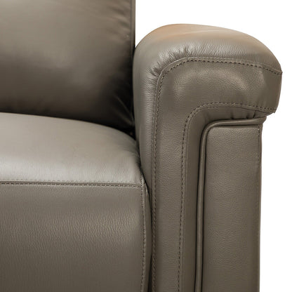 Alicia 34.65 Wide Contemporary Classic Genuine Leather Power Recliner With USB Port (Set of 2)