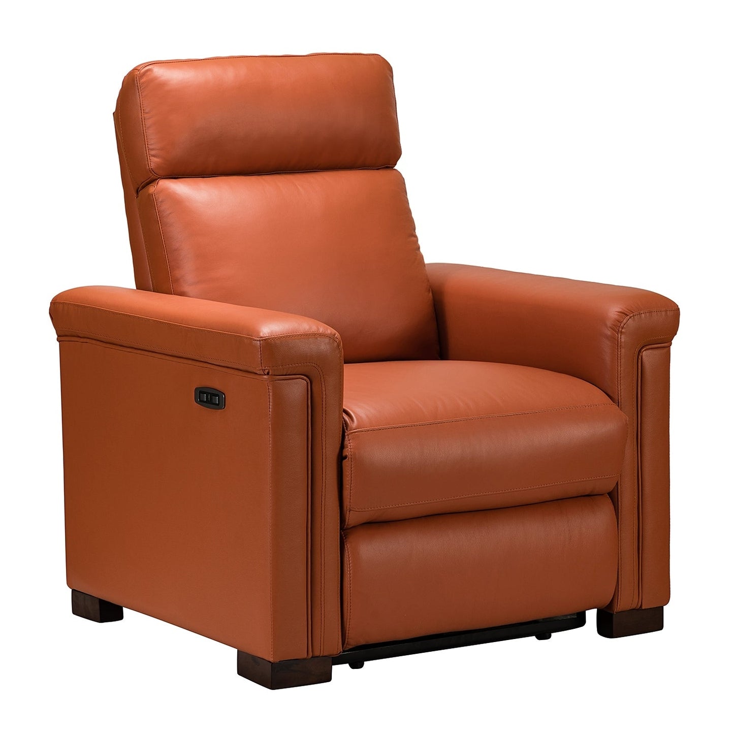 Alicia 34.65 Wide Contemporary Classic Genuine Leather Power Recliner With USB Port (Set of 2)