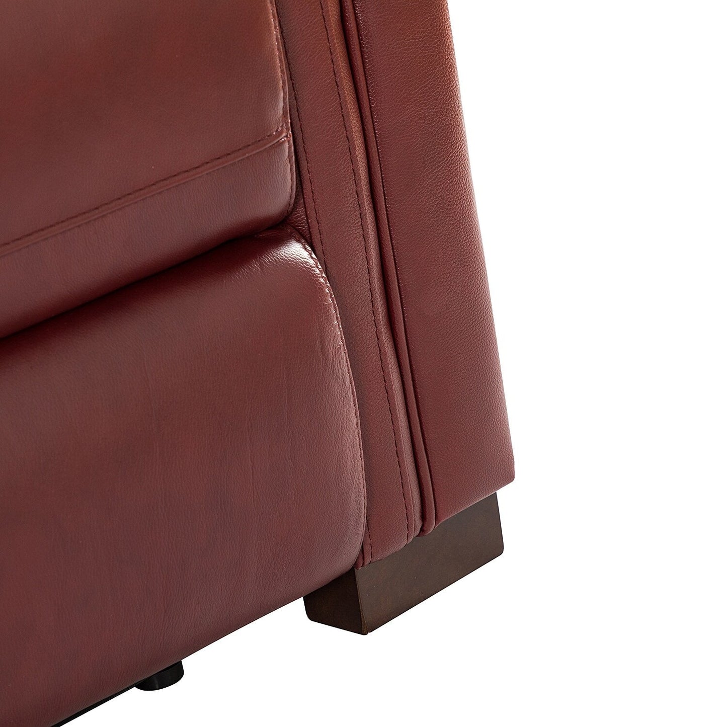 Alicia 34.65 Wide Contemporary Classic Genuine Leather Power Recliner With USB Port (Set of 2)