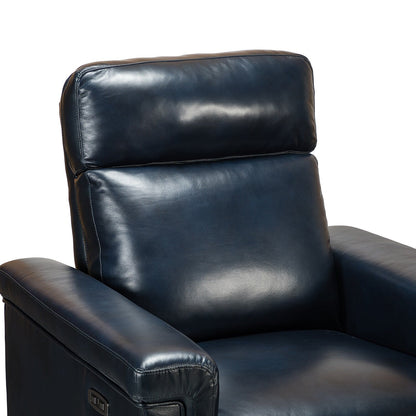 Alicia 34.65 Wide Contemporary Classic Genuine Leather Power Recliner With USB Port (Set of 2)