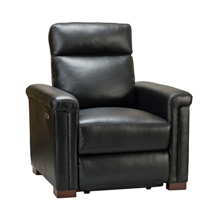 Alicia 34.65 Wide Contemporary Classic Genuine Leather Power Recliner With USB Port (Set of 2)